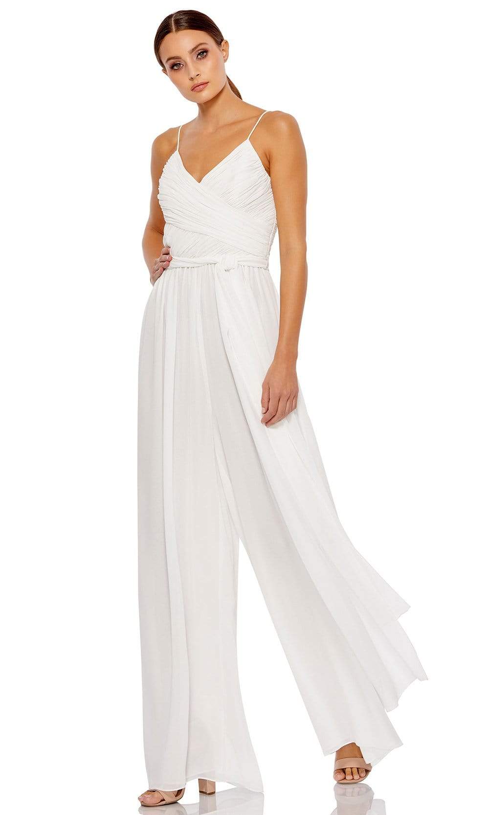 Image of Ieena Duggal - 70100 V Neck Soft Fabric Jumpsuit