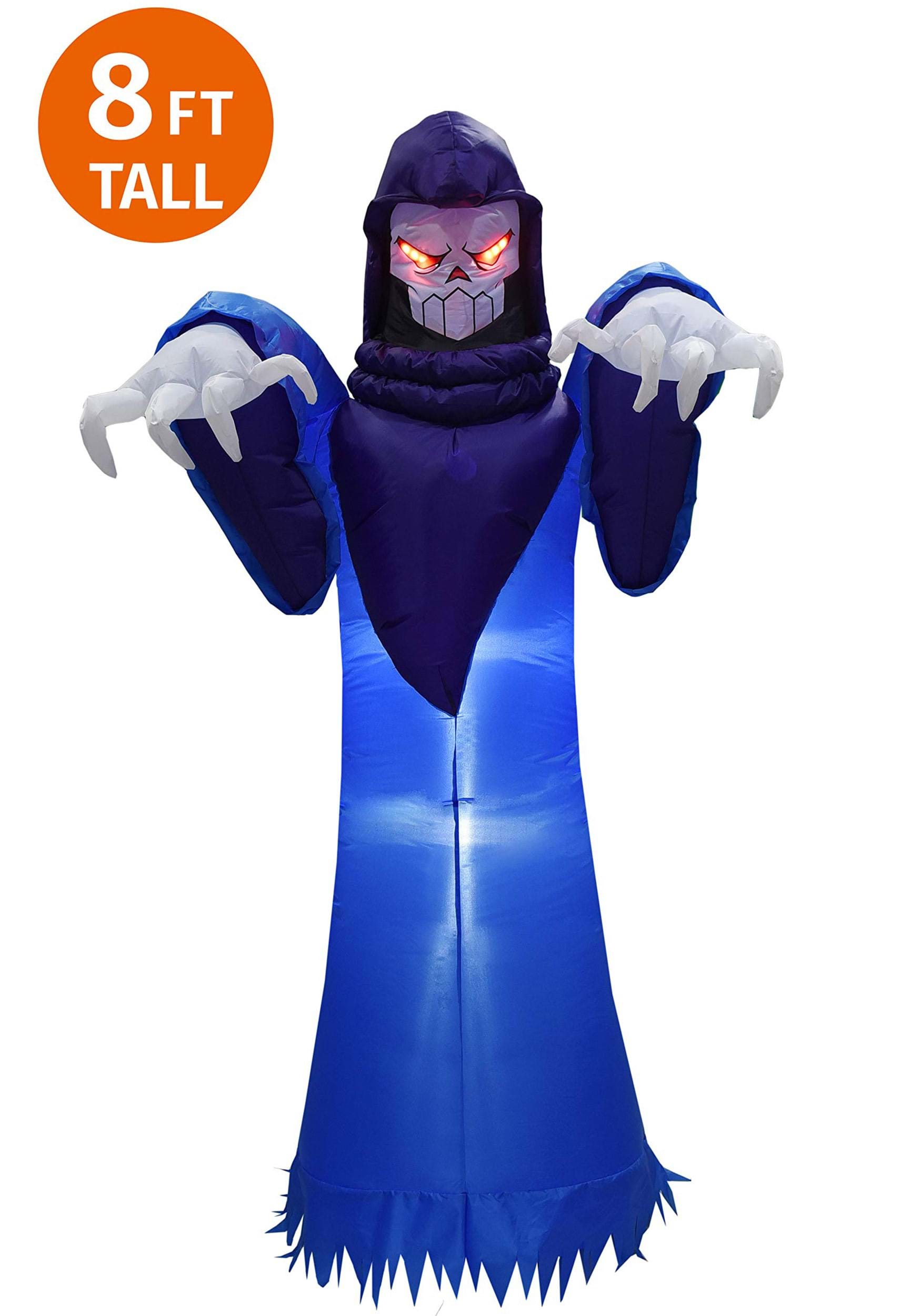 Image of Inflatable 8 Foot Spooky Warlock Halloween Prop ID JY30015-ST