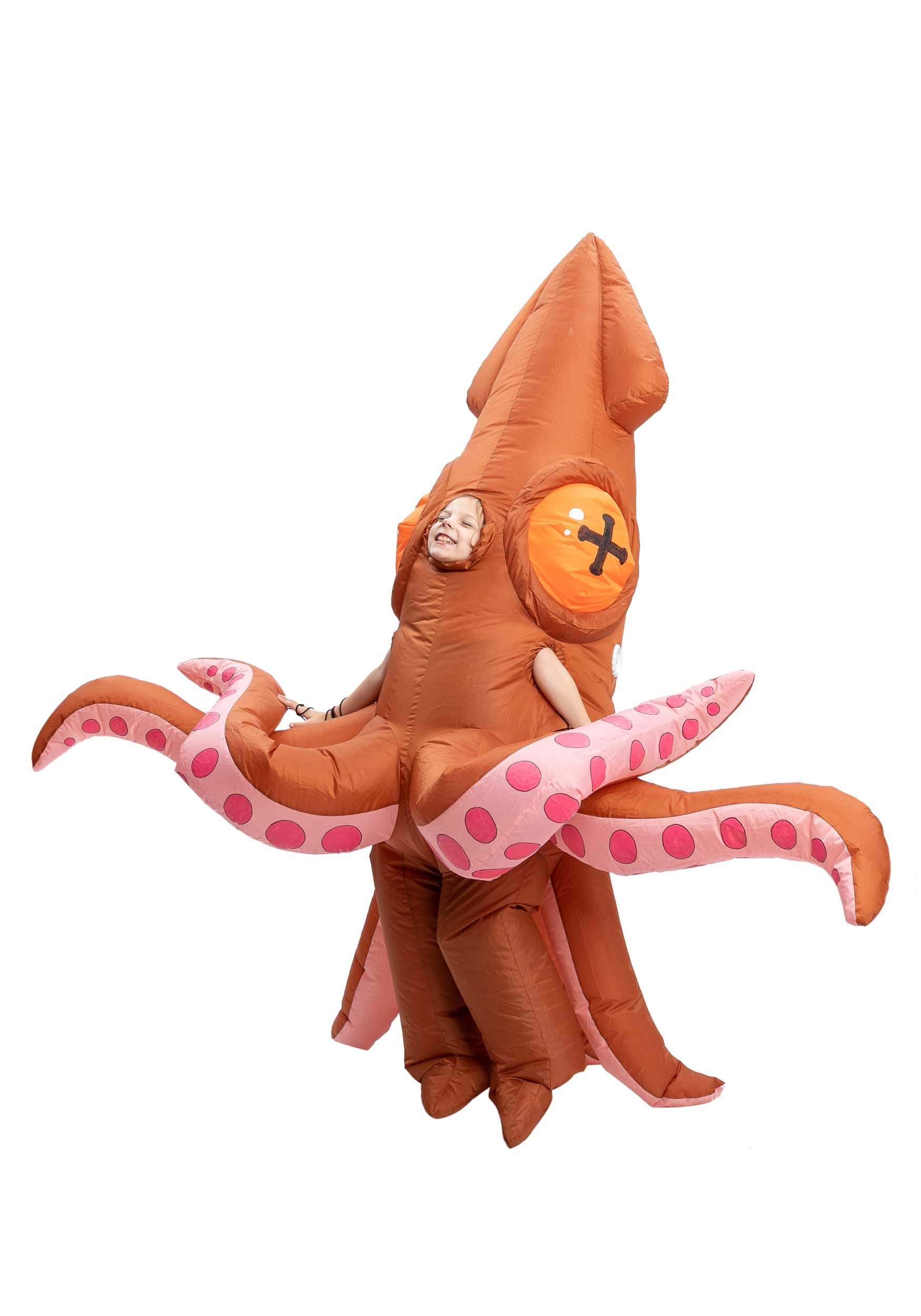 Image of Inflatable Kids Giant Squid Costume ID JY20145-M-M