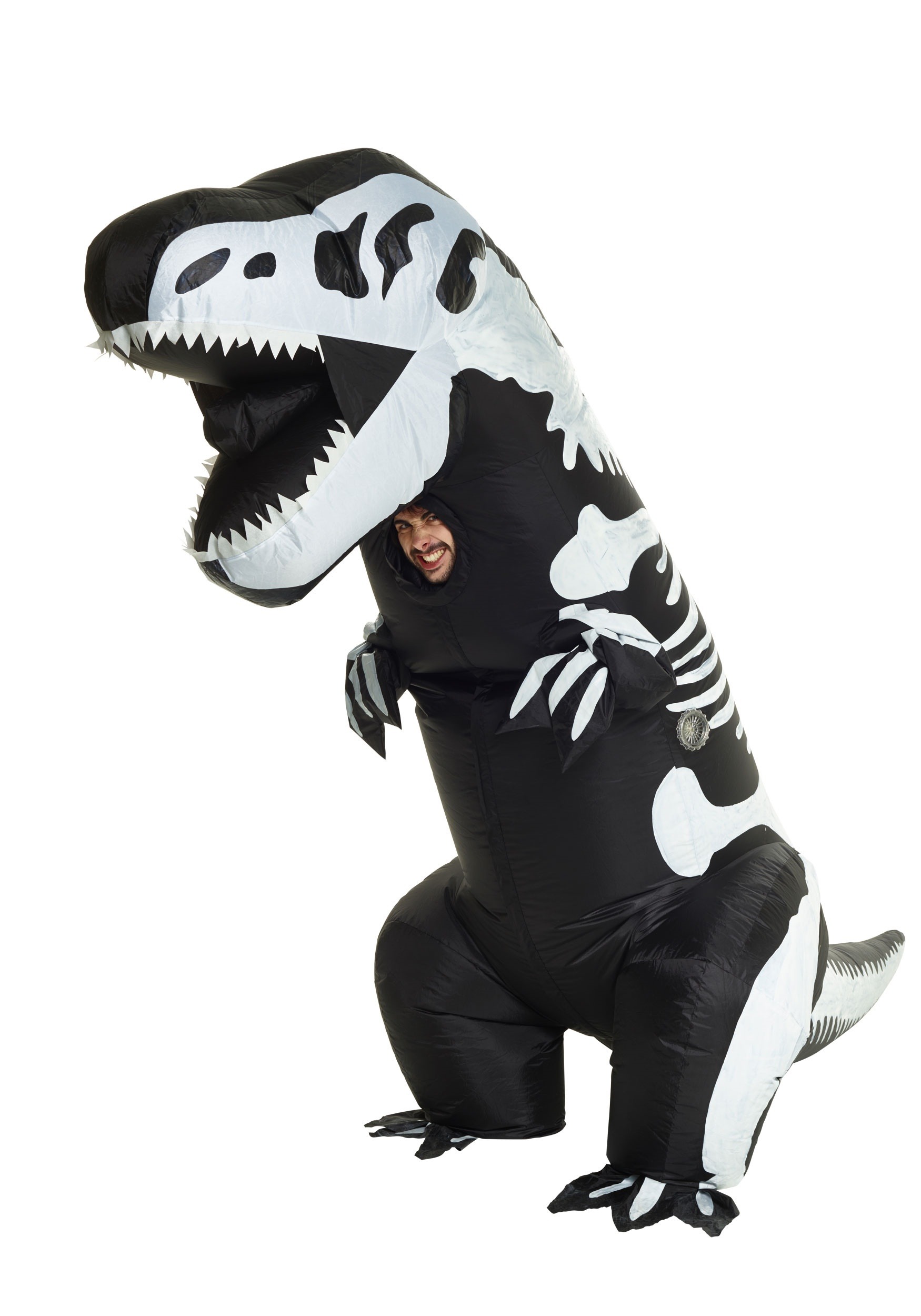 Image of Inflatable Skeleton T-Rex Adult Costume ID MPMCGITS-ST