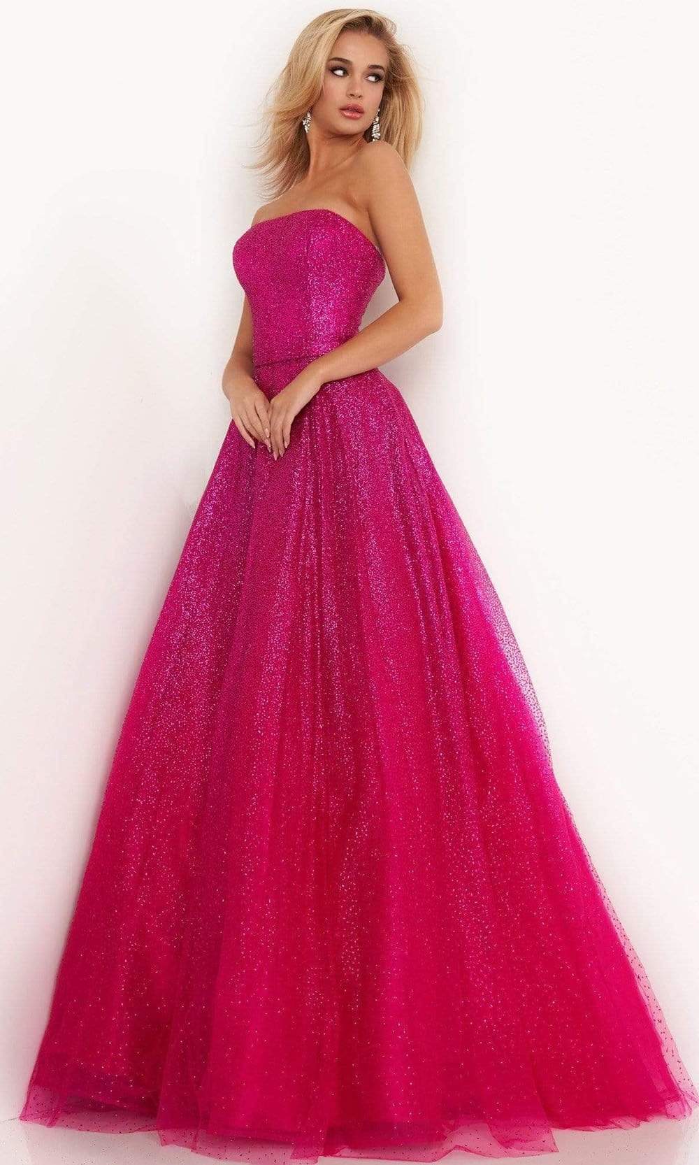 Image of JVN by Jovani - JVN02875 Strapless Glitter Ballgown