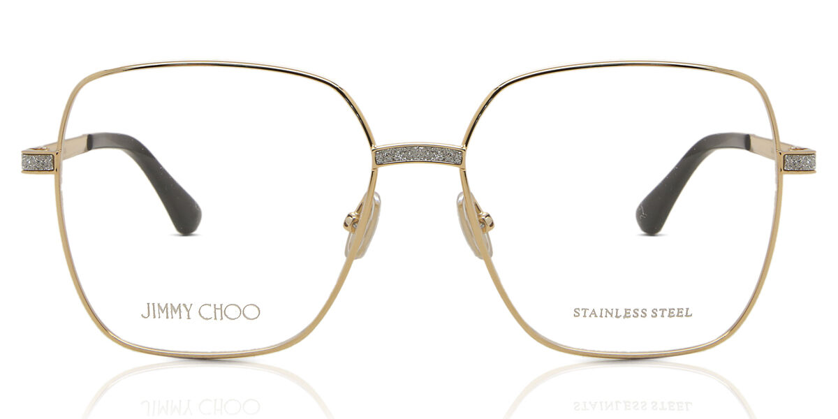 Image of Jimmy Choo JC354 2M2 56 Złote Damskie Okulary Korekcyjne PL