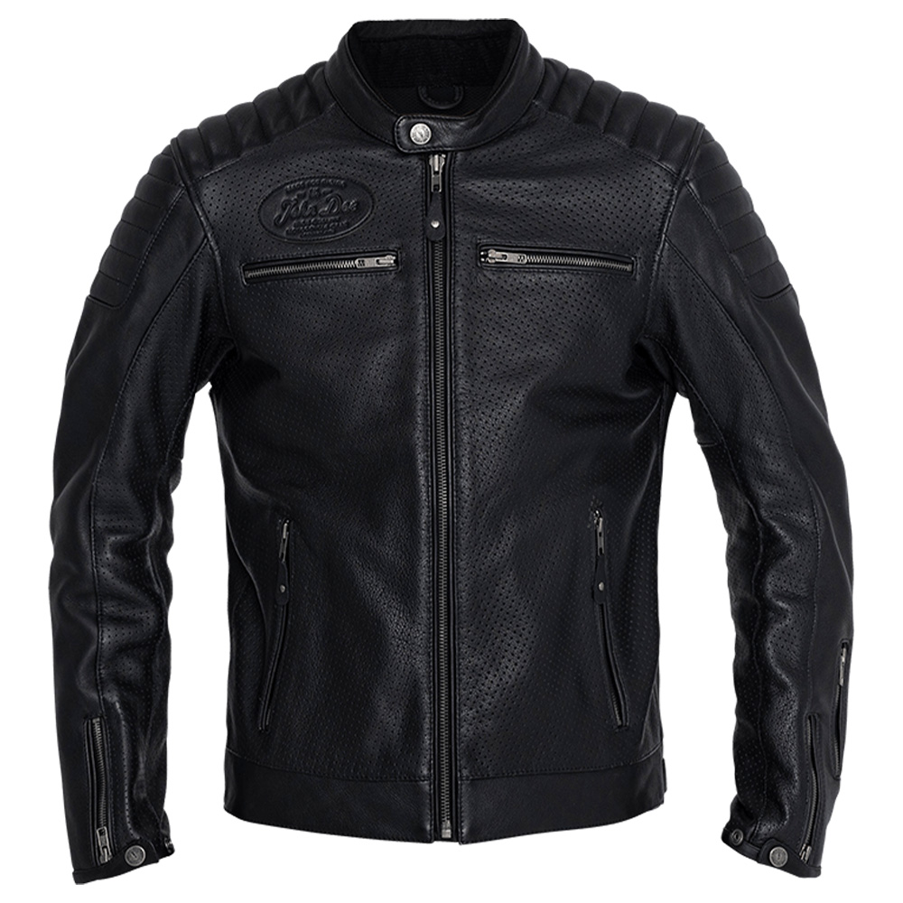 Image of John Doe Leather Storm Schwarz Jacke Größe S