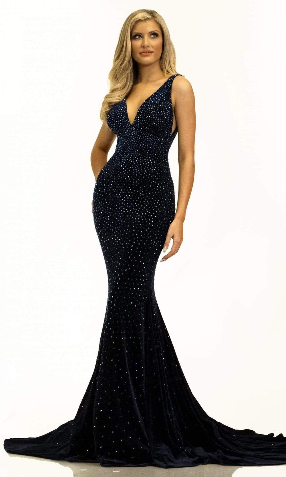 Image of Johnathan Kayne - 2308 Fitted Trumpet Evening Dress