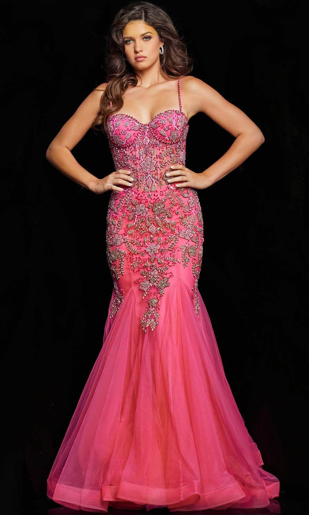 Image of Jovani 23125 - Beaded Corset Prom Dress