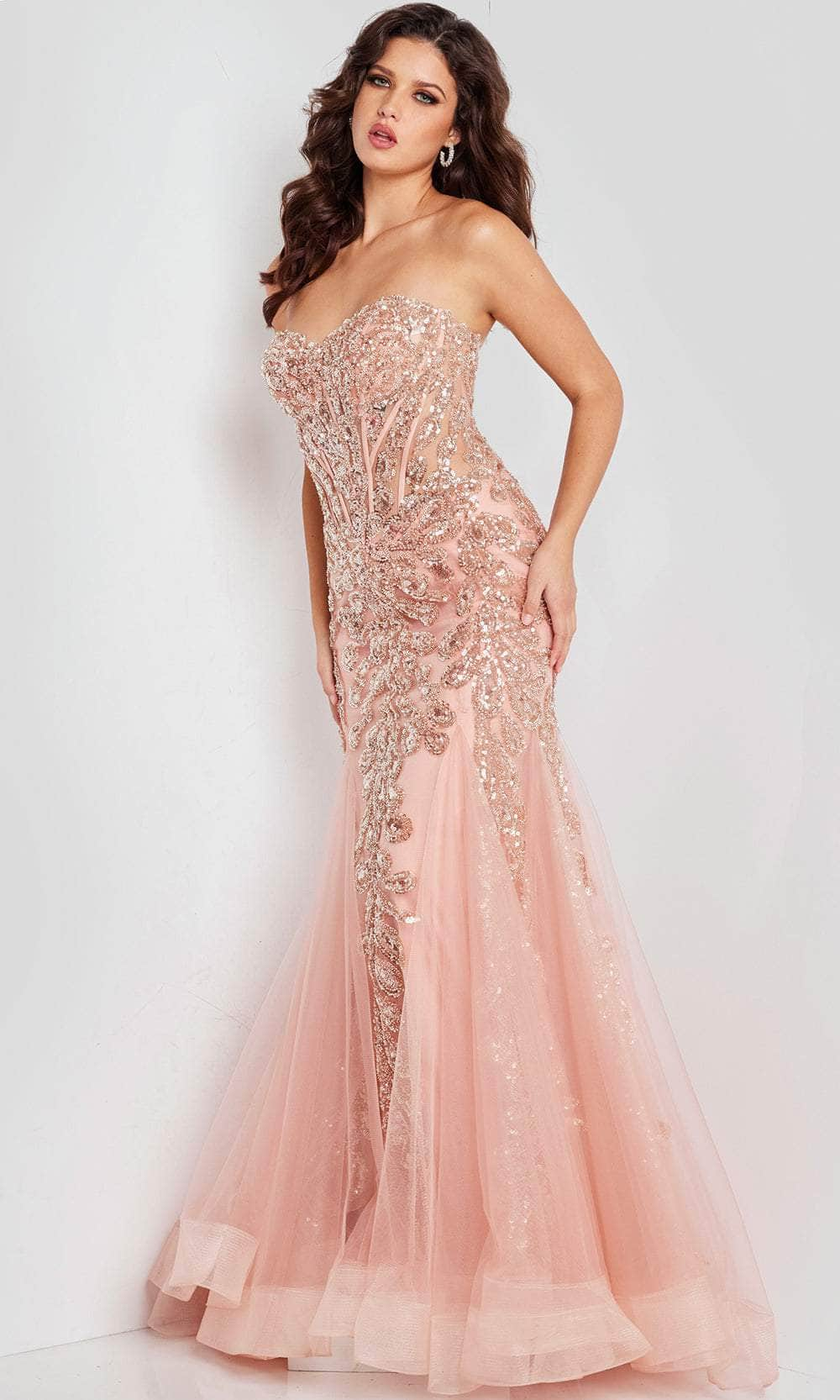 Image of Jovani 37412 - Corset Trumpet Evening Dress