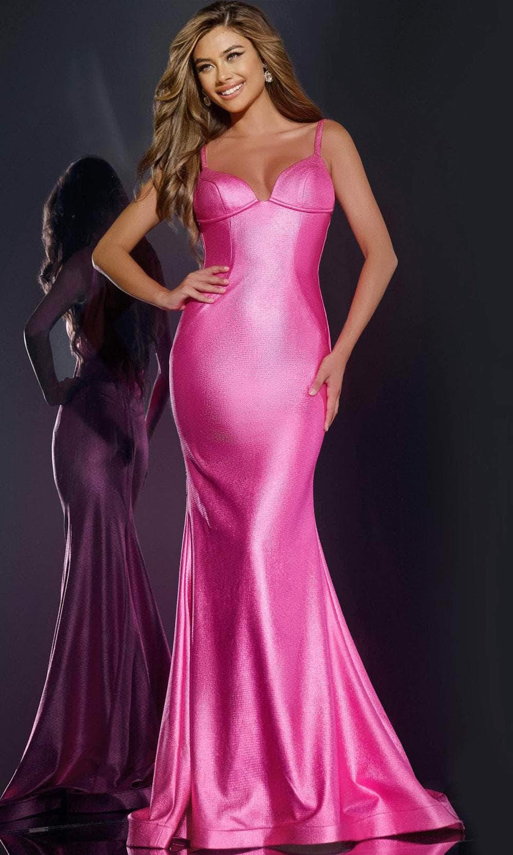 Image of Jovani 43443 - V-Neck Mermaid Prom Dress