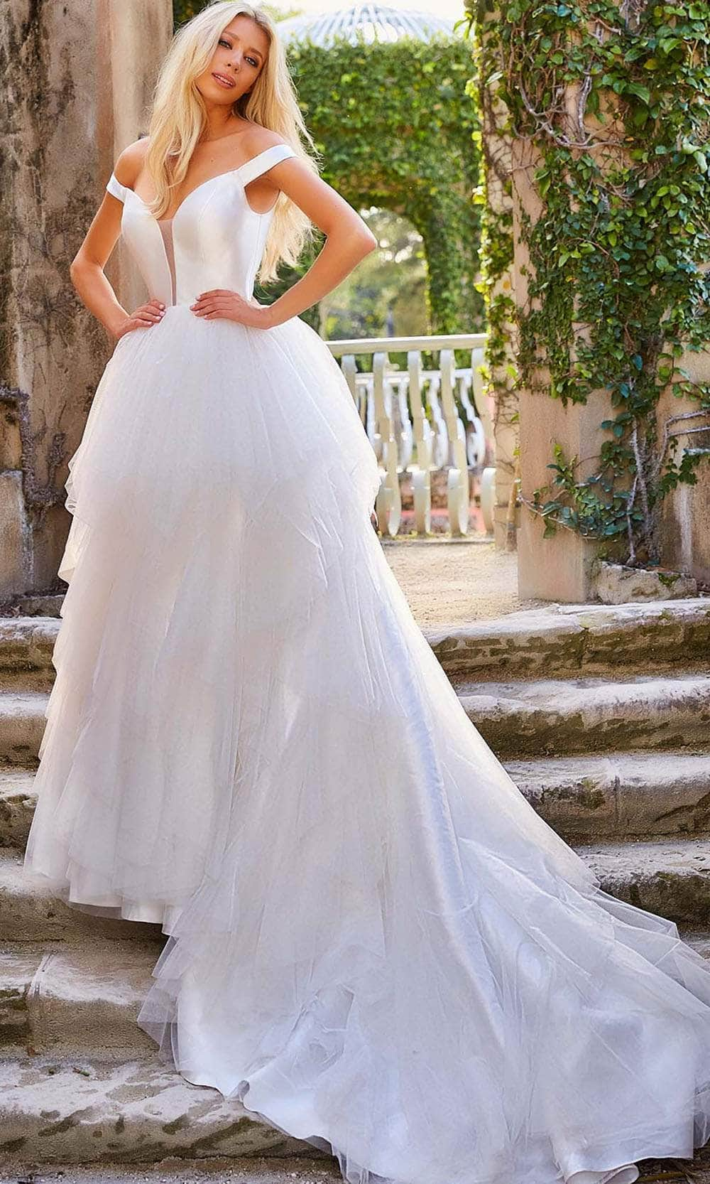 Image of Jovani Bridal JB05392 - Off Shoulder Bridal Ballgown