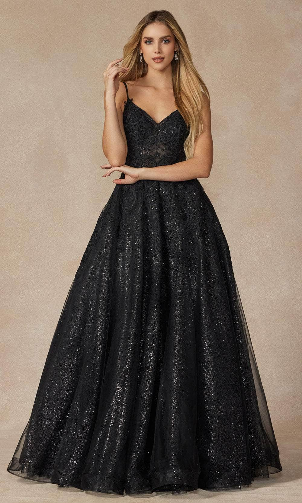 Image of Juliet Dresses 251 - Embroidered Bodice Prom Dress