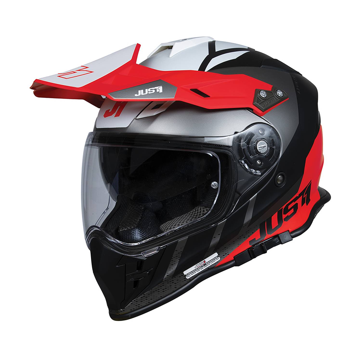 Image of Just1 J34 Pro Outerspace Schwarz Rot Weiß Adventure Helme Größe L