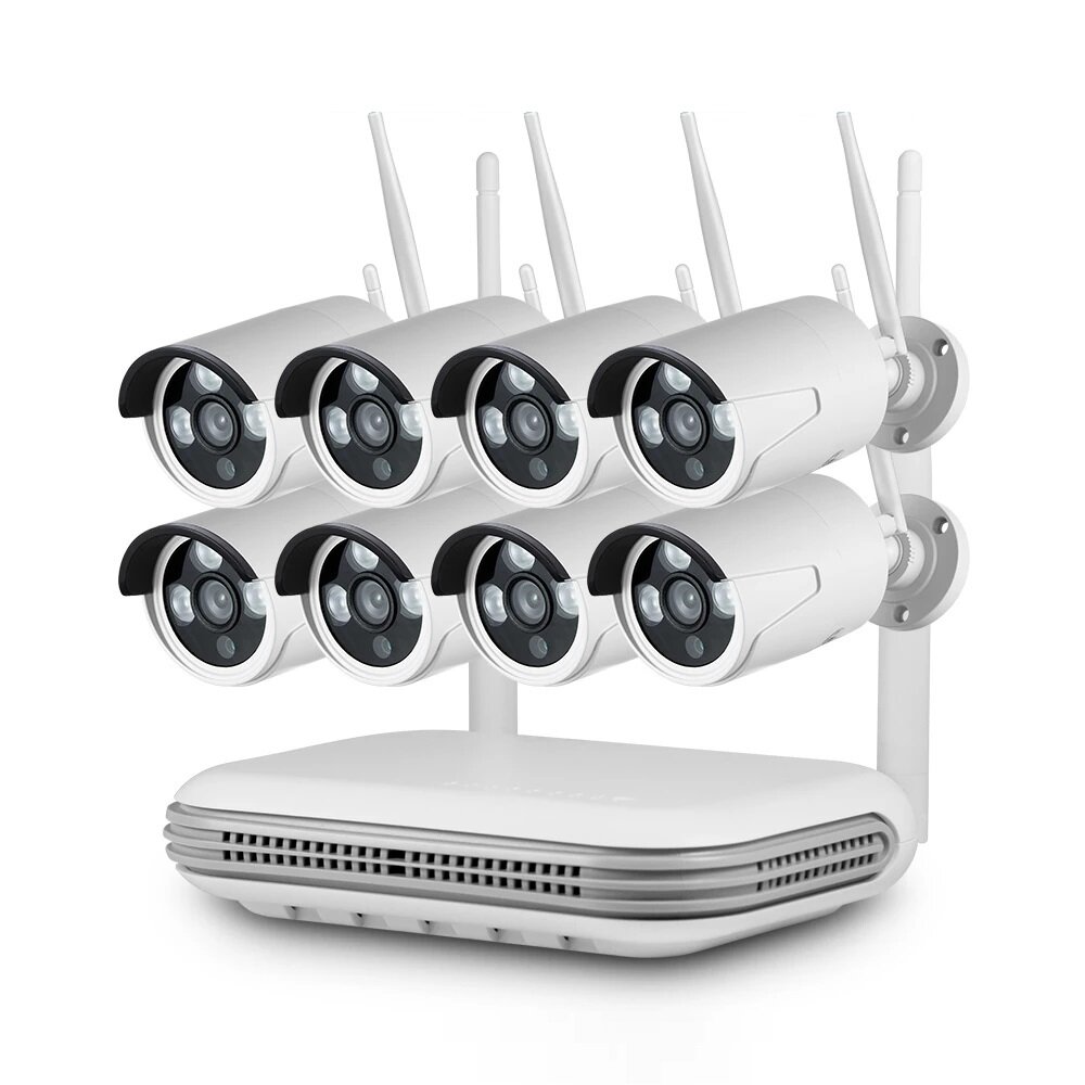 Image of KERUI H265 8CH WIFI Wireless MINI NVR 3MP Security Camera System Outdoor Video Surveillance Kit Face Detect Recorder CC