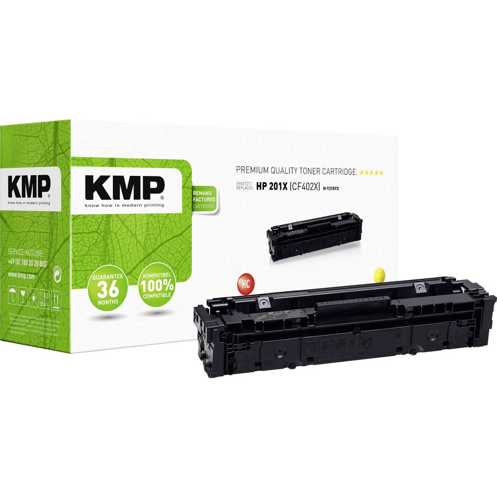 Image of KMP H-T215YX Toner cartridge replaced HP 201X CF402X Yellow 2300 Sides Compatible Toner cartridge
