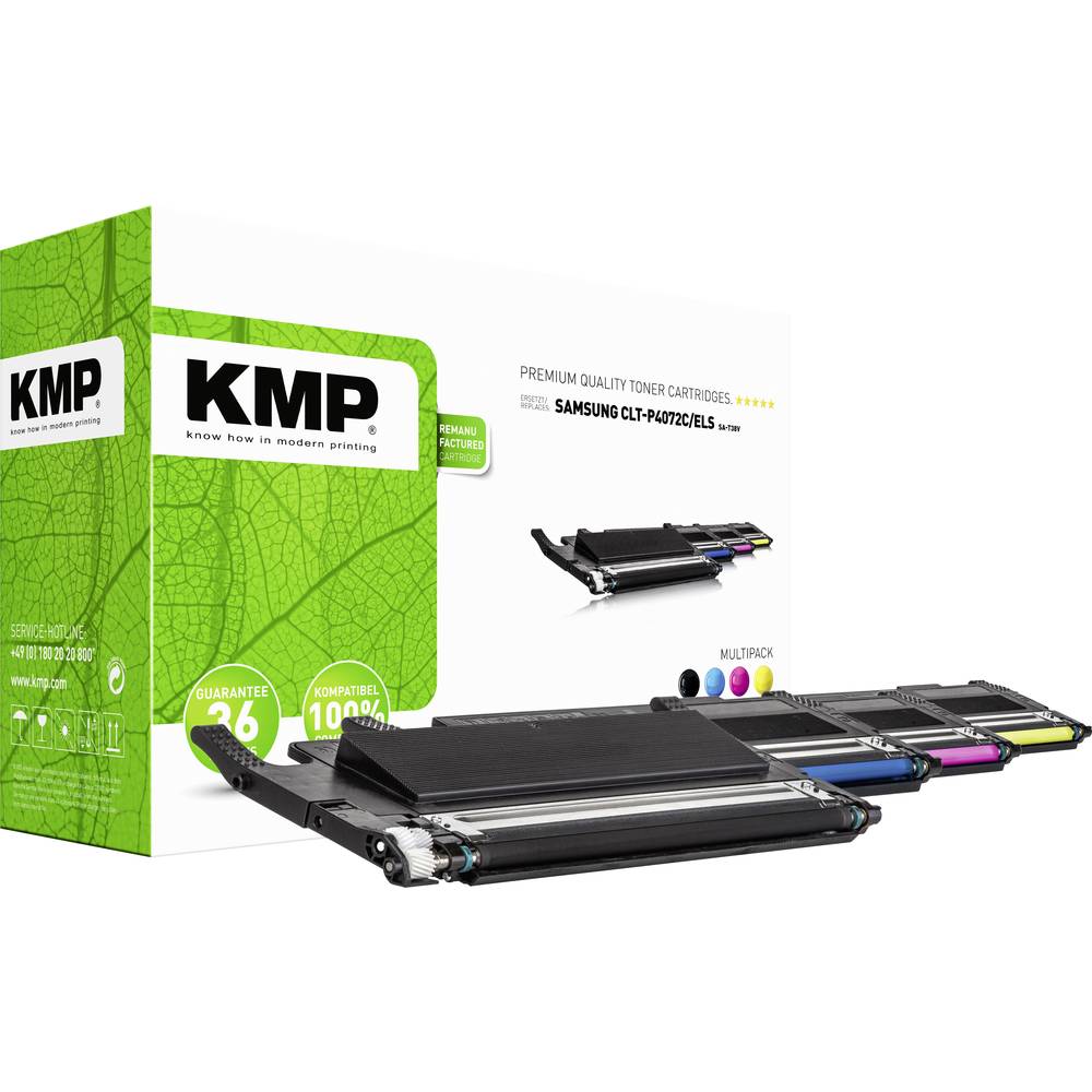 Image of KMP Toner cartridge combo pack replaced Samsung CLT-P4072C CLT-K4072S CLT-C4072S CLT-M4072S CLT-Y4072S Compatible