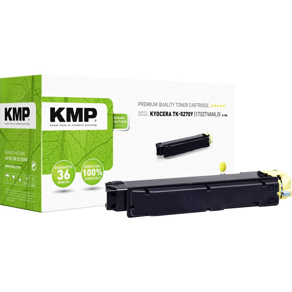 Image of KMP Toner cartridge replaced Kyocera 1T02TVANL0 TK-5270Y Compatible Yellow 6000 Sides K-T88