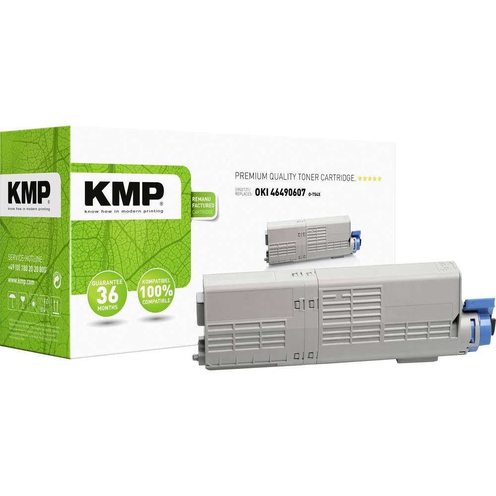 Image of KMP Toner cartridge replaced OKI 46490607 Compatible Cyan 6000 Sides O-T54X