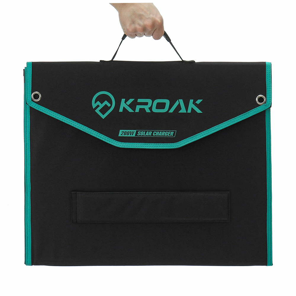 Image of KROAK SP-06 200W 198V Shingled Solar Panel Foldable Outdoor Waterproof Portable Superior Monocrystalline Solar Power Ce