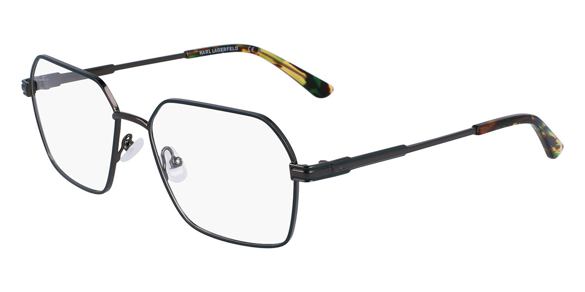 Image of Karl Lagerfeld KL 349 300 55 Zielone Męskie Okulary Korekcyjne PL