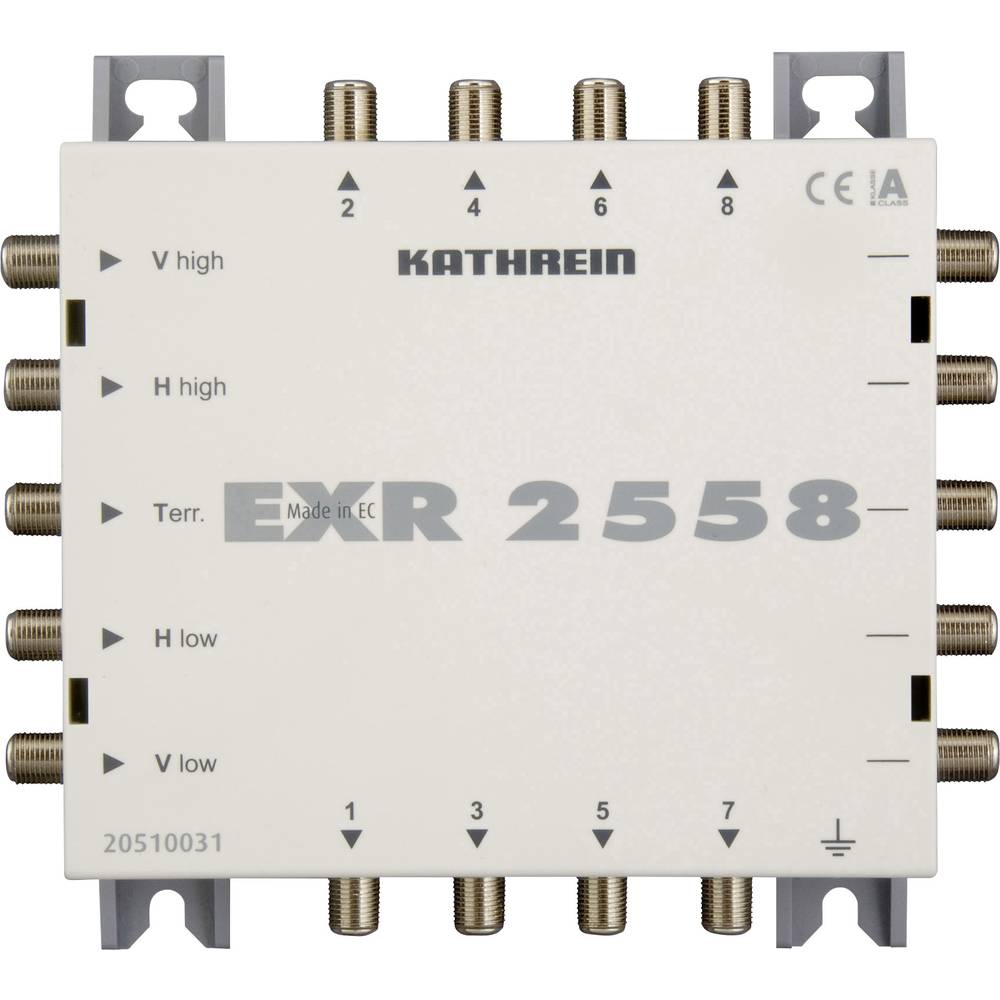 Image of Kathrein EXR 2558 SAT cascade multiswitch Inputs (multiswitches): 5 (4 SAT/1 terrestrial) No of participants: 8