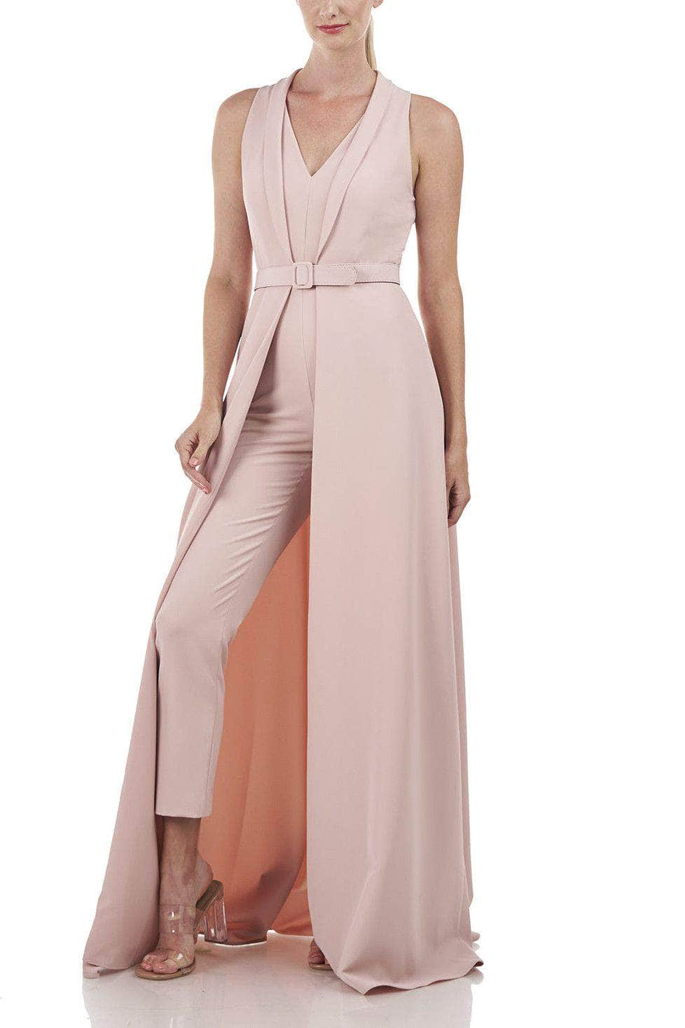 Image of Kay Unger 5549274 - Belted Overskirt Jumpsuit