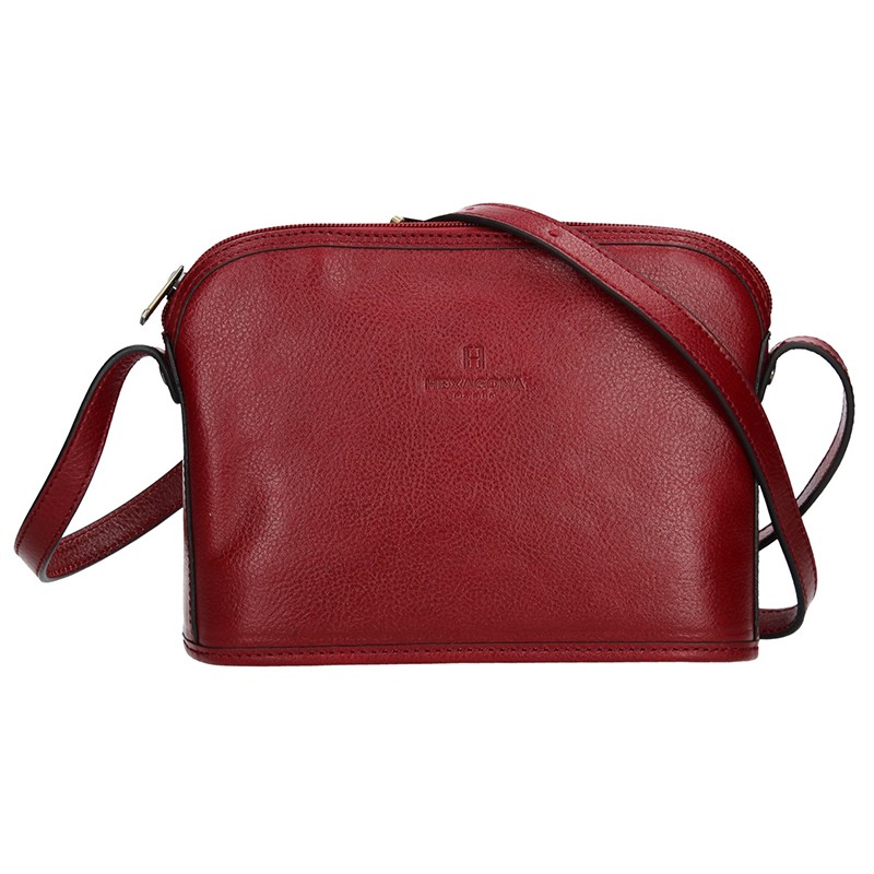 Image of Kožená dámska crossbody kabelka Hexagona 111747 - vínová SK