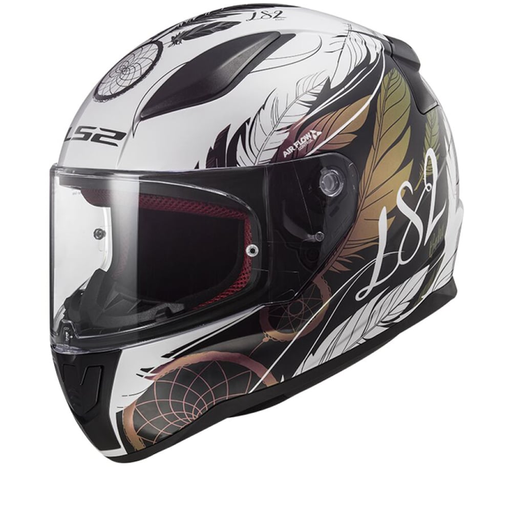 Image of LS2 FF353 Rapid II Boho White Black Pink 06 Full Face Helmet Size XS EN