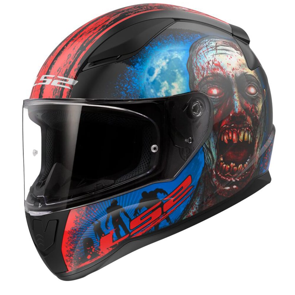 Image of LS2 FF353 Rapid II Zombie Black Red 06 Full Face Helmet Size 2XL ID 6942141748851