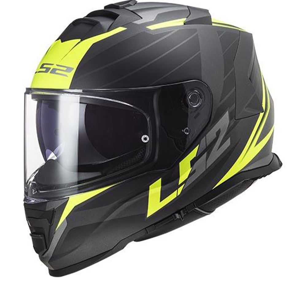 Image of LS2 FF800 Storm II Nerve Matt Black H-V Yellow 06 Full Face Helmet Talla L