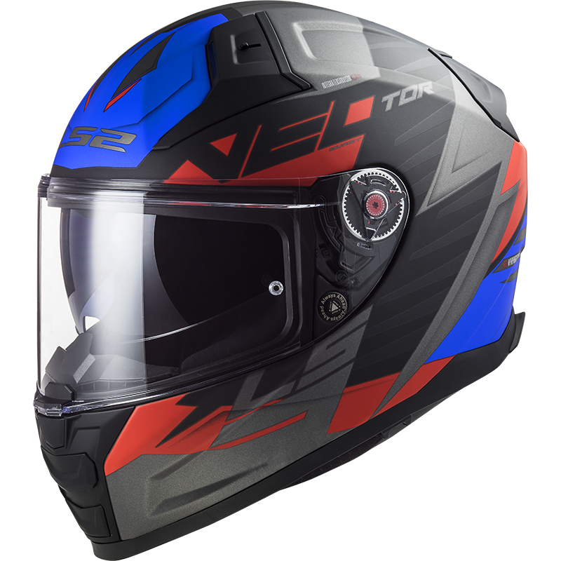 Image of LS2 FF811 Vector II Absolute MBlack Rouge Bleu Casque Intégral Taille 2XL