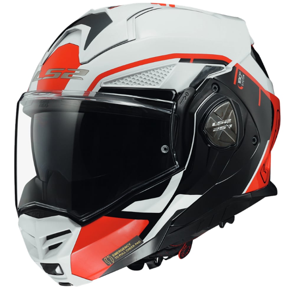 Image of LS2 FF901 Advant X Metryk Blanc Rouge Casque Modulable Taille XS