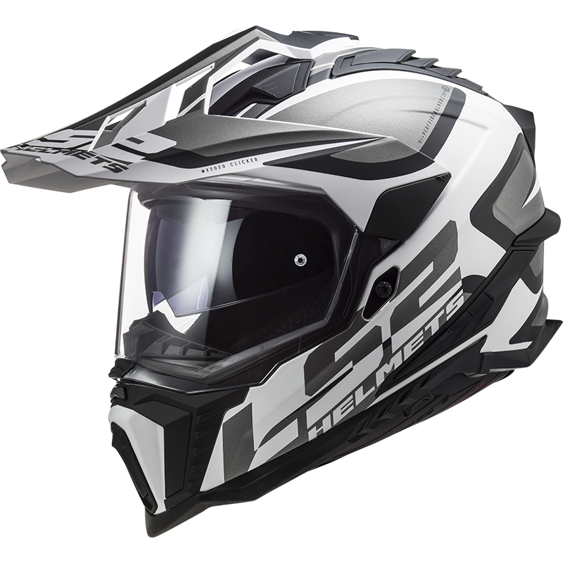 Image of LS2 MX701 Explorer Alter Matt Black White ECE 2206 Adventure Helmet Talla 2XL