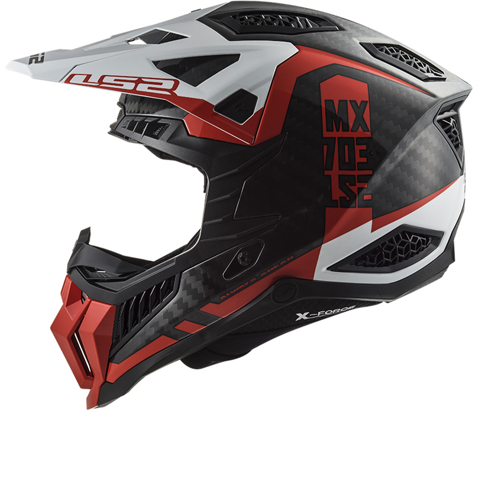Image of LS2 MX703 C X-Force Victory Red White Size XS EN
