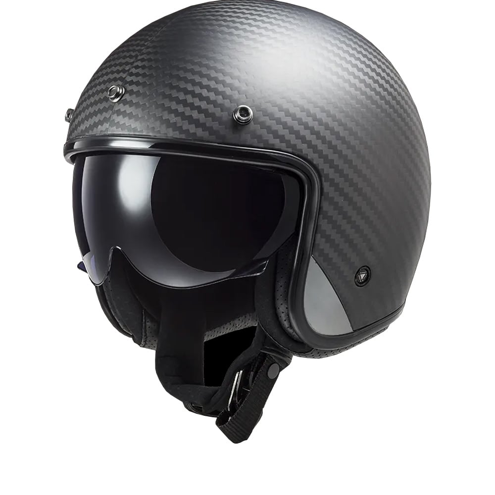 Image of LS2 OF601 Bob II Carbon 06 Jet Helmet Size XS ID 6923221133293