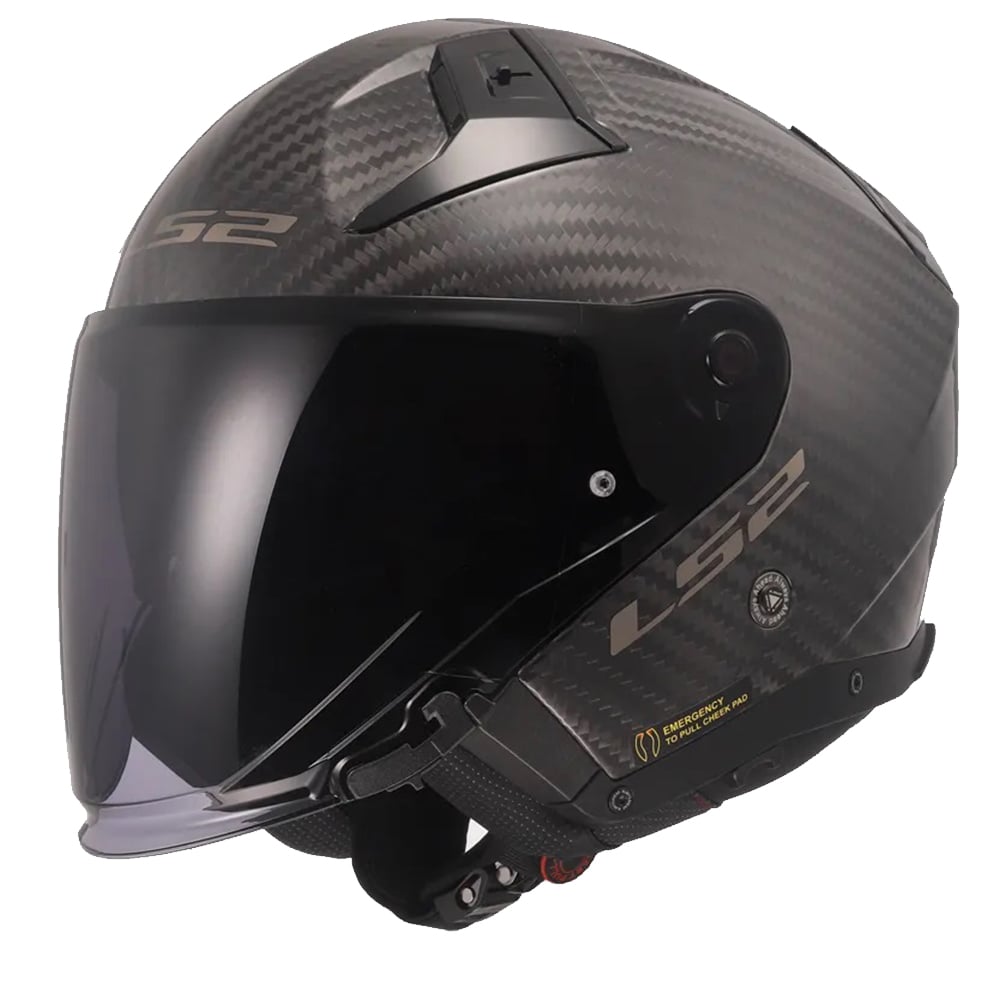 Image of LS2 OF603 Infinity II Brillant Carbon Casque Jet Taille S