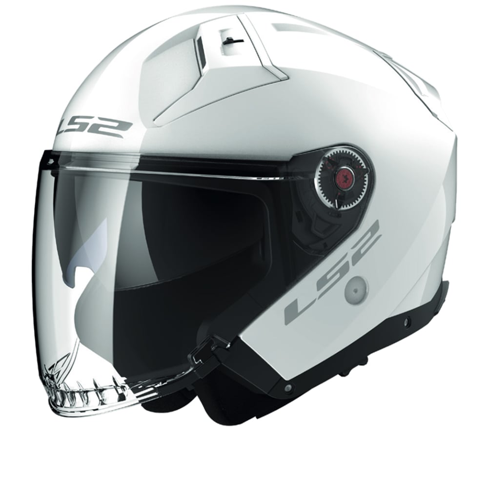 Image of LS2 OF603 Infinity II Solid Gloss White Jet Helmet Size 2XL ID 6923221130520