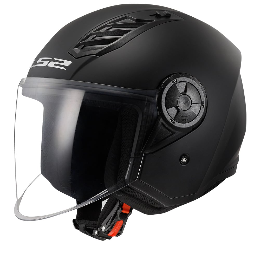 Image of LS2 OF616 Airflow II Solid Mat Noir 06 Casque Jet Taille XS