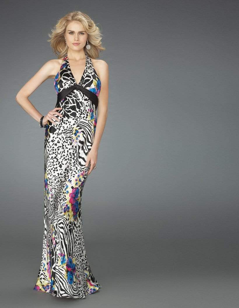 Image of La Femme - 14587 Animal Printed Evening Long Gown