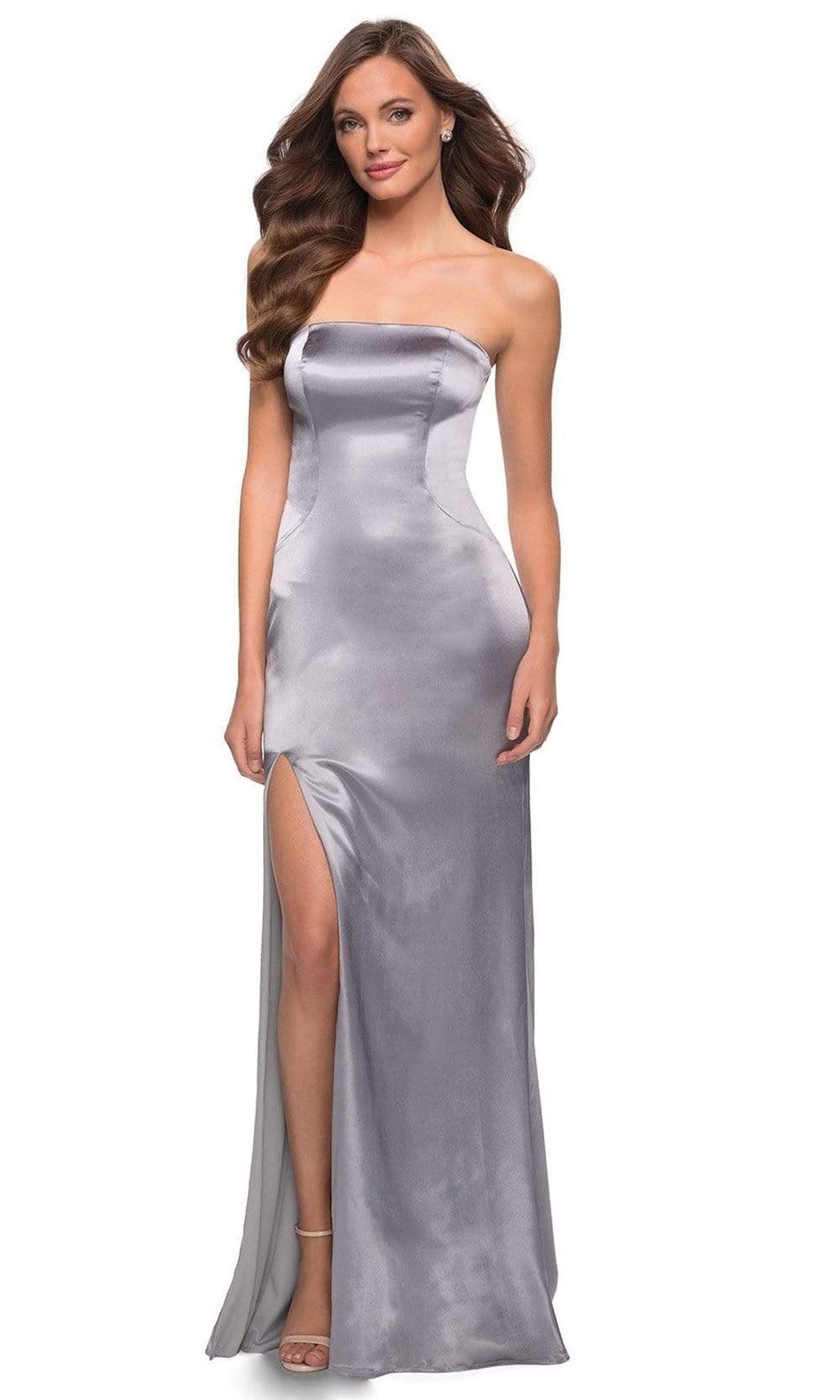 Image of La Femme - 29807 Strapless Fitted Stretch Junior Prom Dress