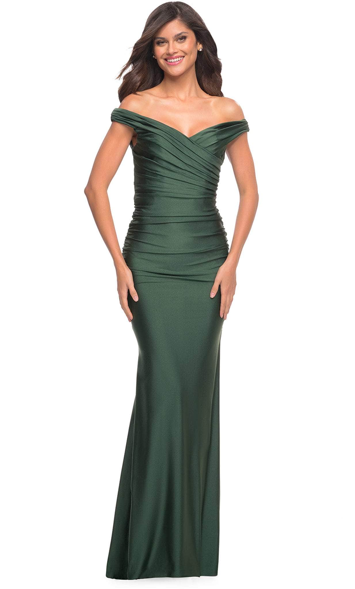 Image of La Femme 30631 - Off Shoulder Fitted Long Gown
