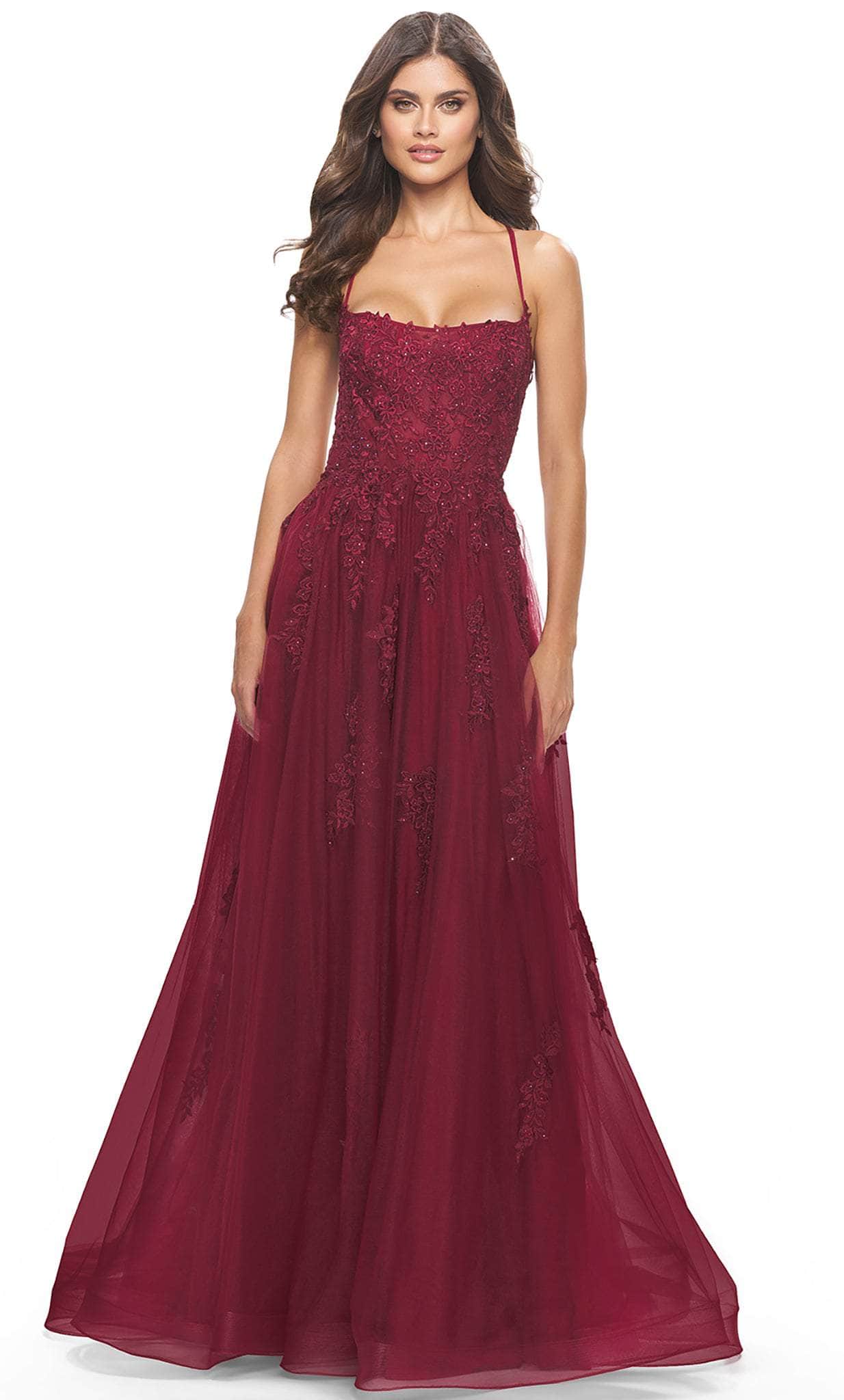 Image of La Femme 31135 - Lace Embroidered Prom Dress