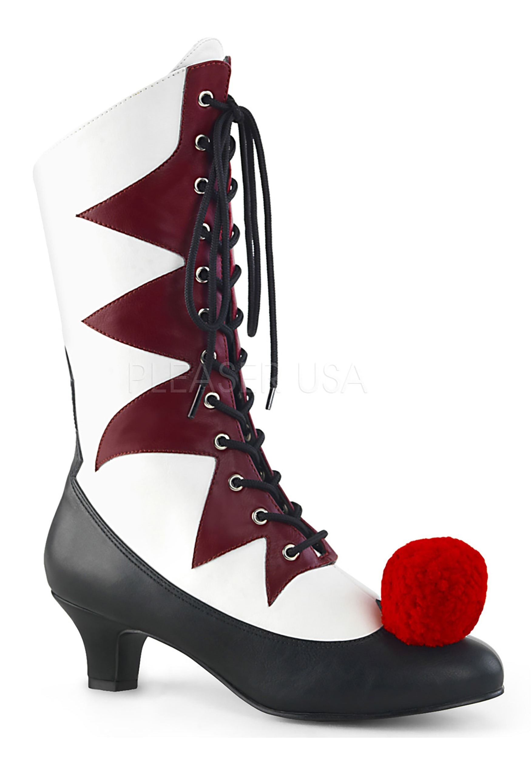 Image of Lace Up Women's Evil Clown Shoes ID PLIT120-6