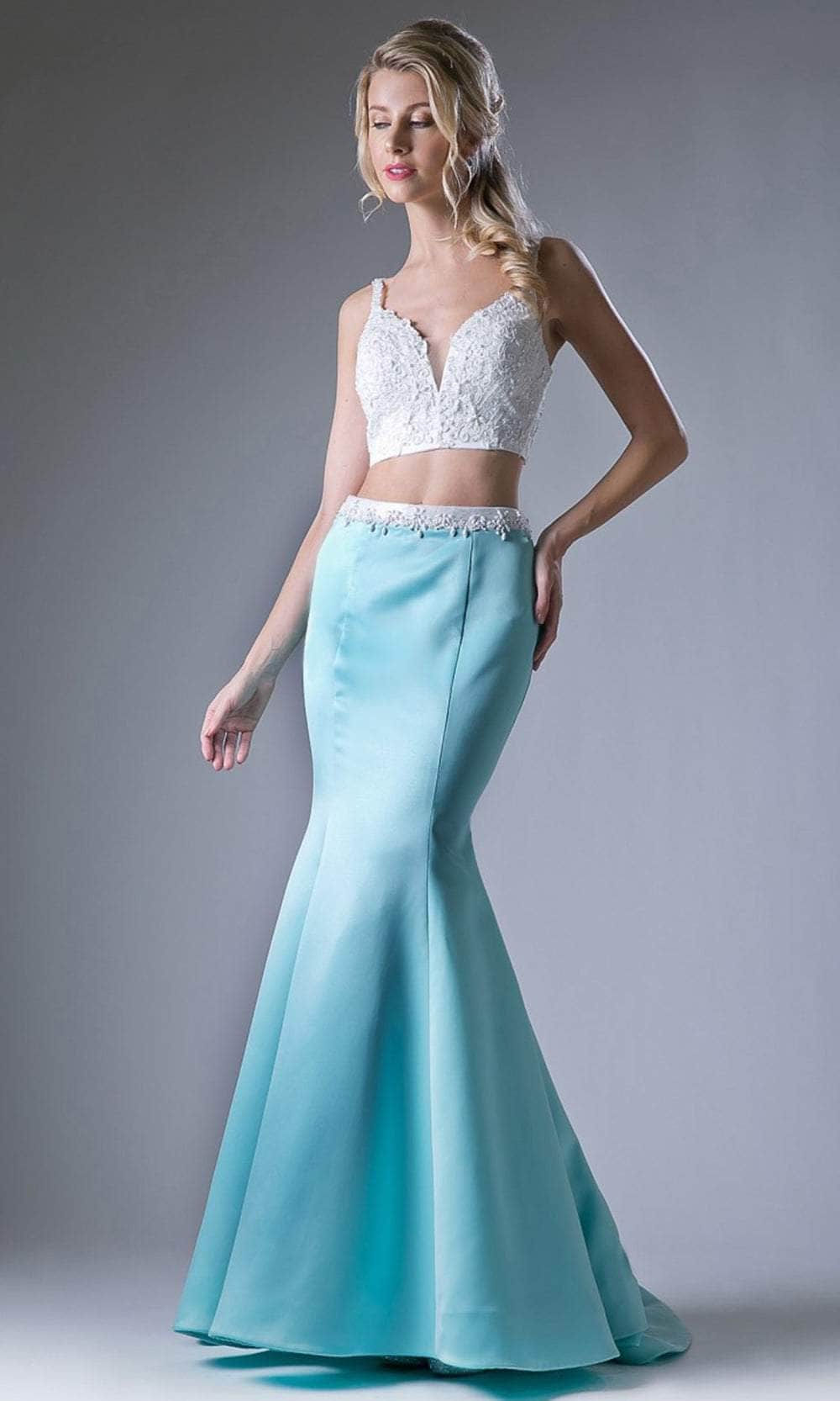 Image of Ladivine CA312 - Two Piece Mikado Mermaid Gown