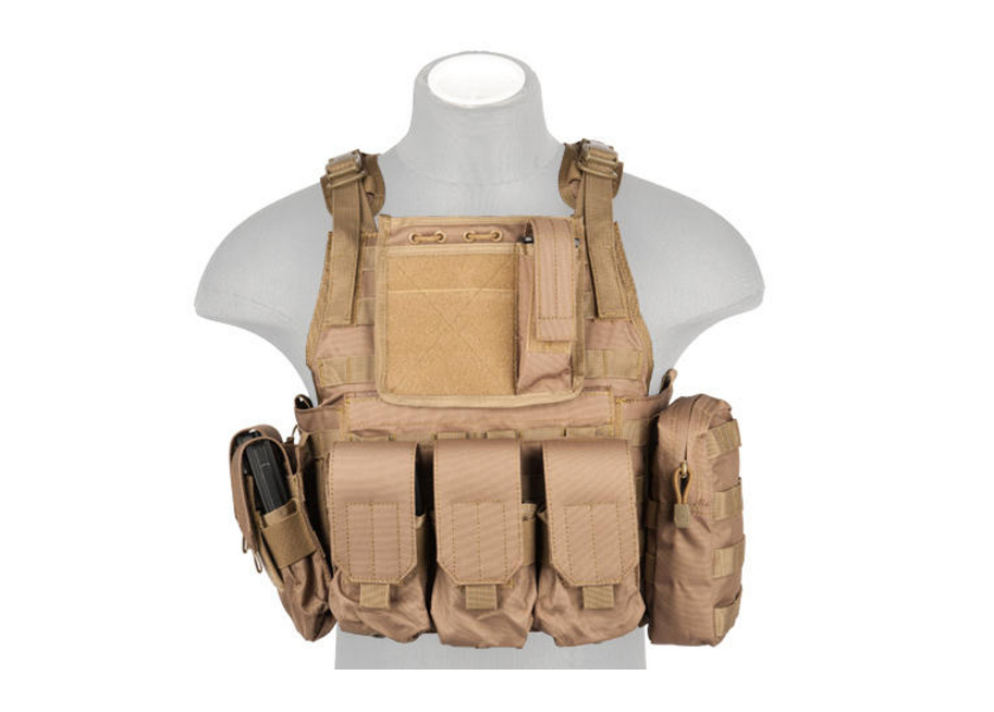 Image of Lancer Tactical Airsoft Tactical Vest Coyote Brown ID 874876834225