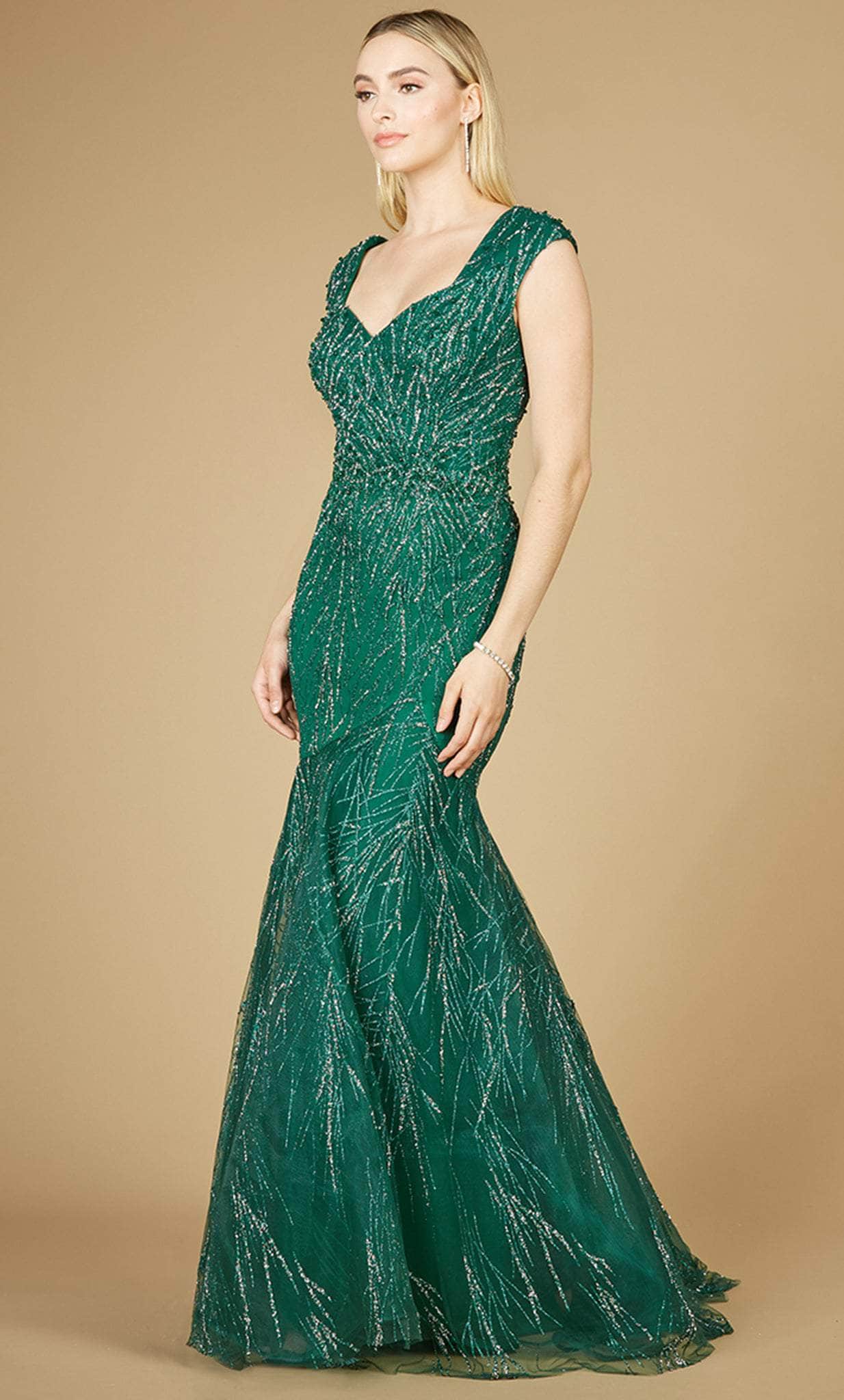 Image of Lara Dresses 29233 - Queen Anne Neck Mermaid Gown