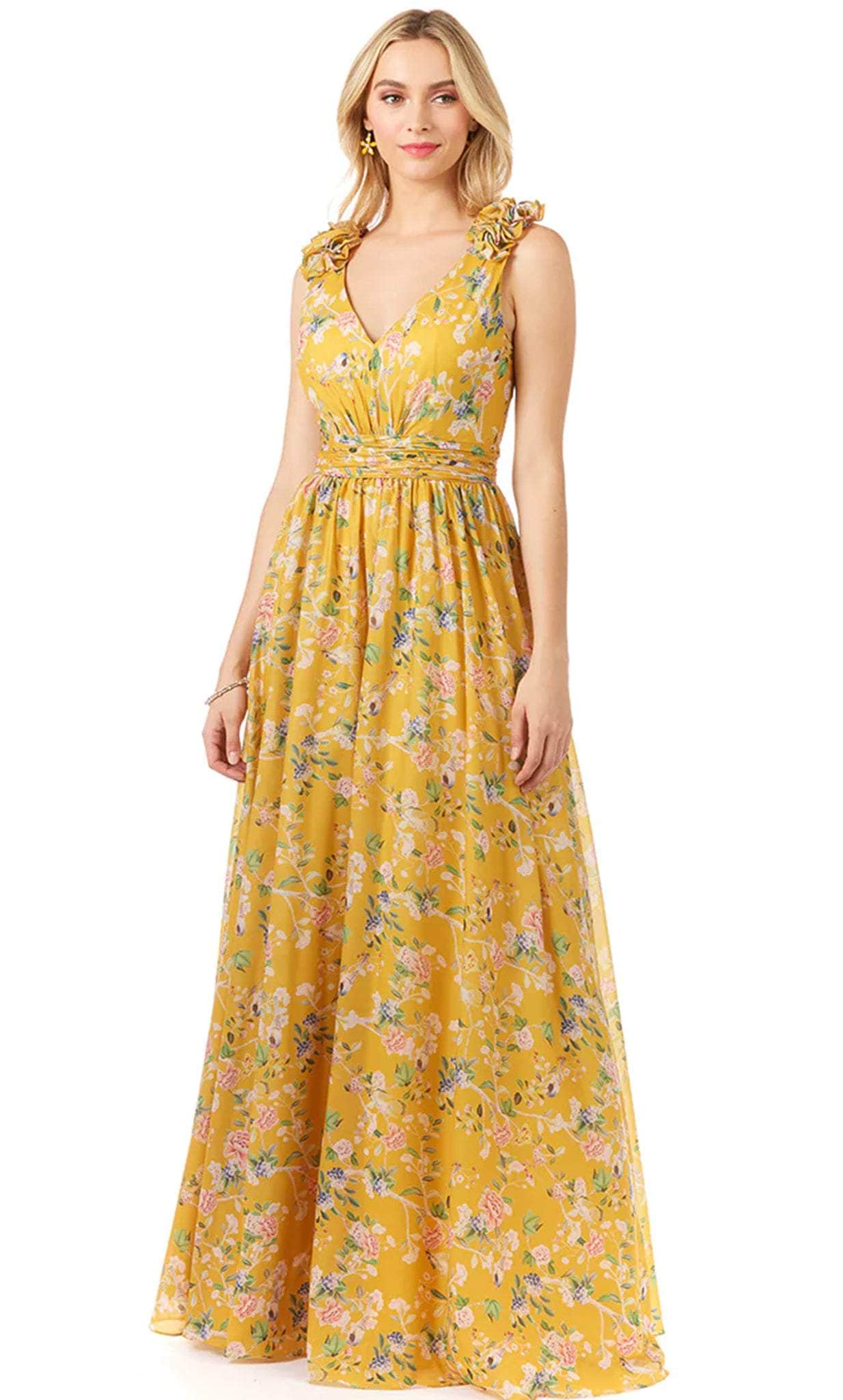 Image of Lara Dresses 29275 - Floral Sleeveless Maxi Dress