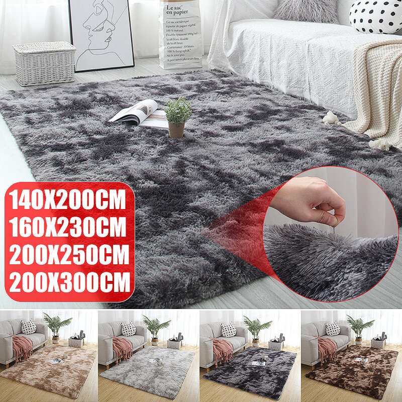Image of Large Floor Rug Fluffy Area Carpet Shaggy Soft Pad for Living Room Bedroom