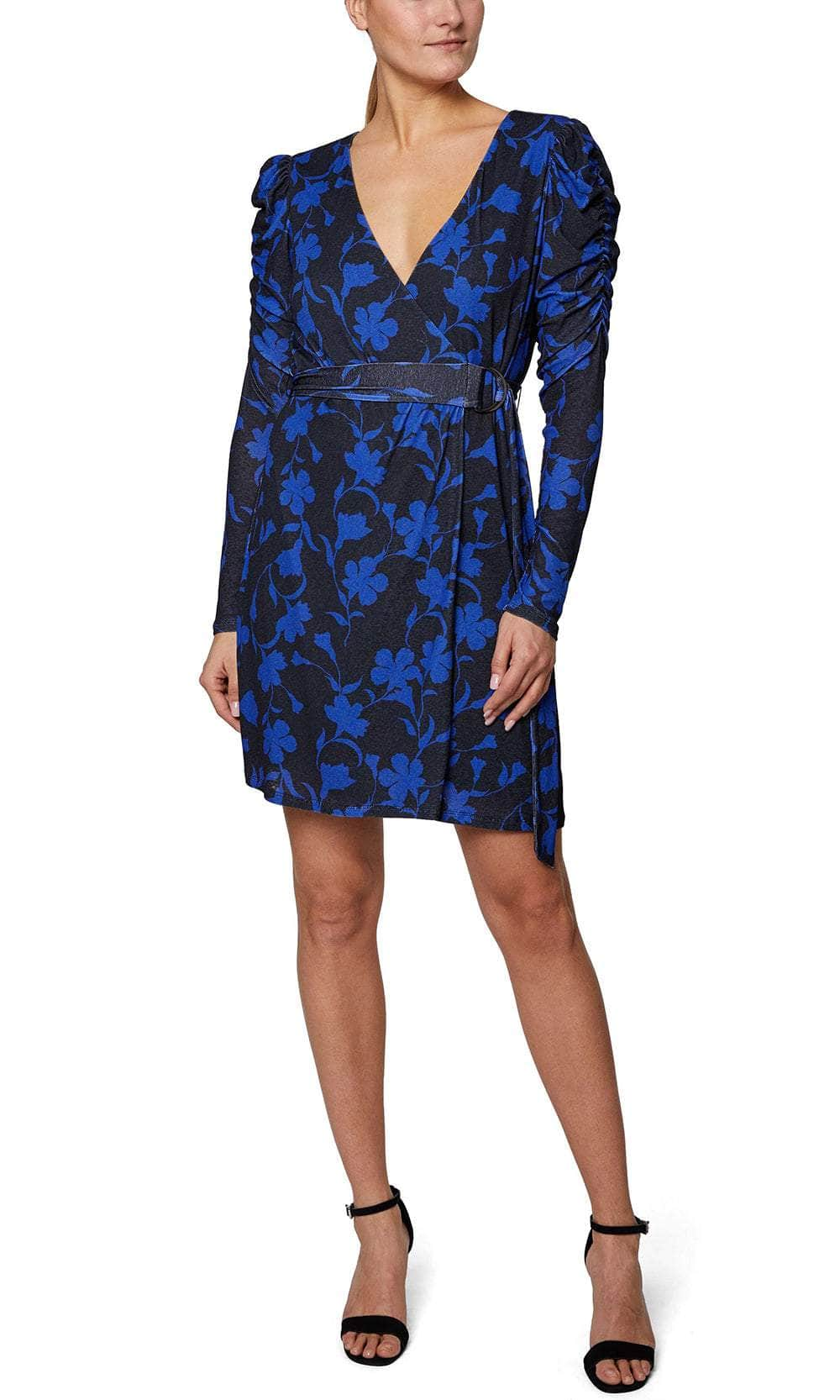 Image of Laundry HU05D29 - Long Sleeve Print Short Dress