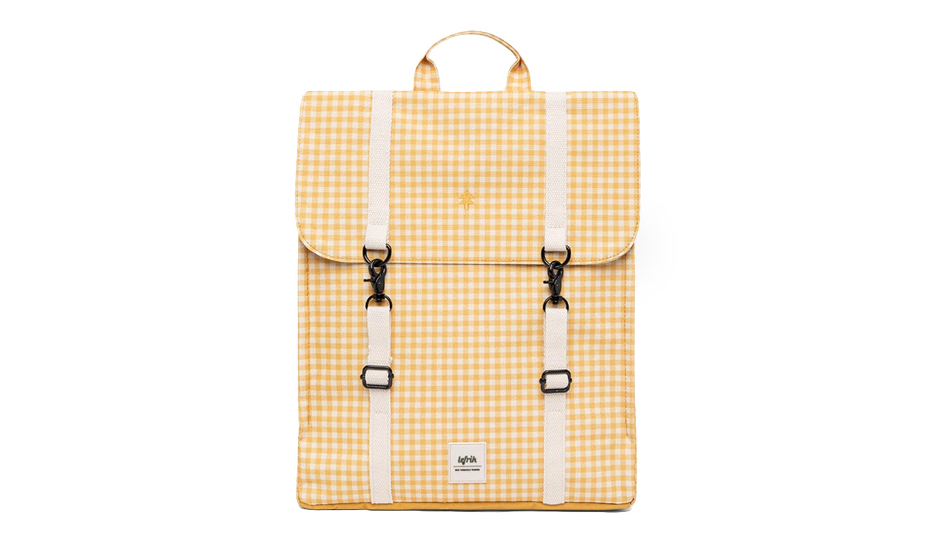 Image of Lefrik Handy Backpack Printed Vichy Mustard US