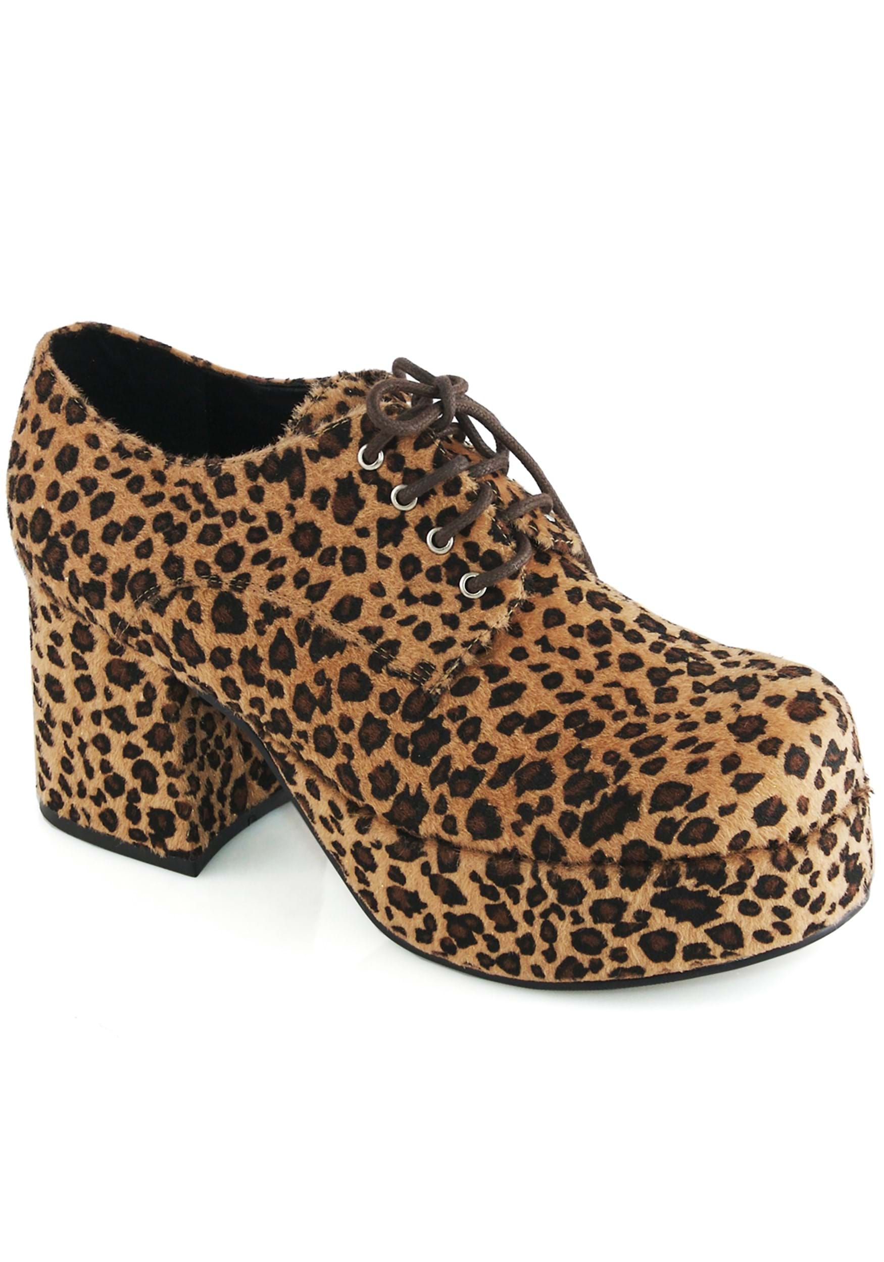 Image of Leopard Platform Men's Pimp Shoes ID EE312PIMPLEO-XS
