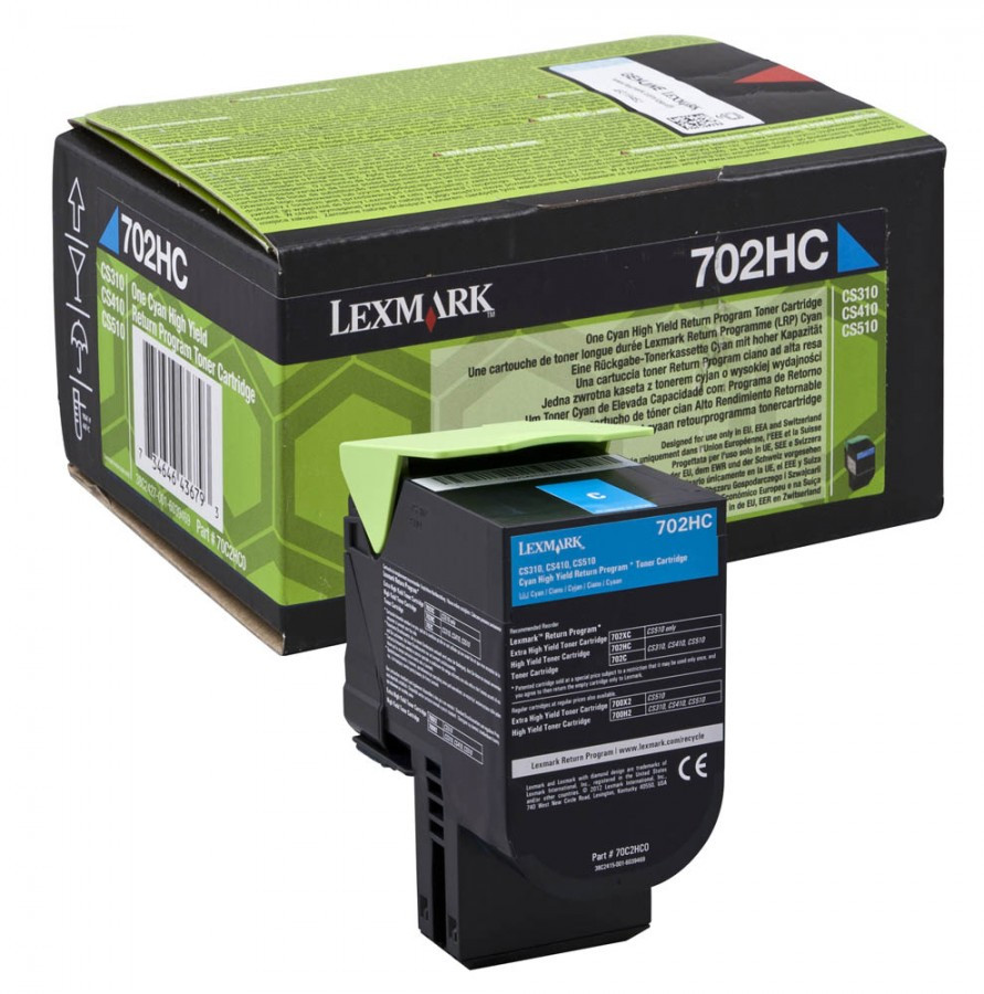 Image of Lexmark 70C2HC0 azuriu (cyan) toner original RO ID 6554