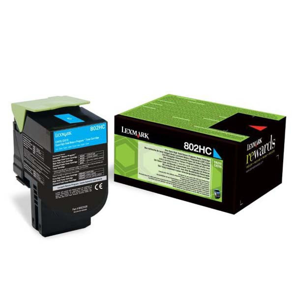 Image of Lexmark 80C2HC0 azuriu (cyan) toner original RO ID 15566